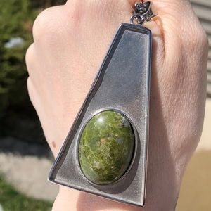 Like New Jaguar Necklace In Unakite